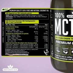 Natures Aid MCT Oil - 500ml Premium Coconut Oil