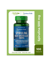 Puritan'S Pride Spirulina Blue-Green Algae 500mg 100 Tablets
