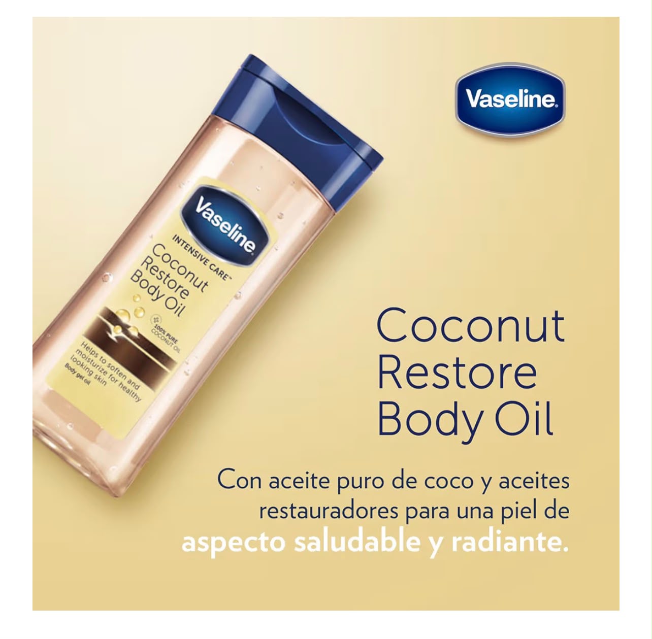 Vaseline Coconut Restore Body Gel Oil 200ml