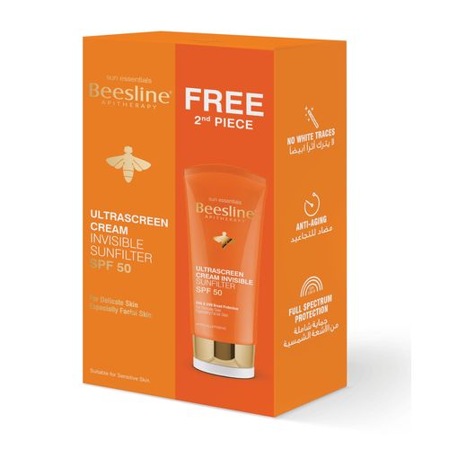Beesline Ultra Screen Cream Invisible Sun Filter SPF50 - 2*60ml Offer