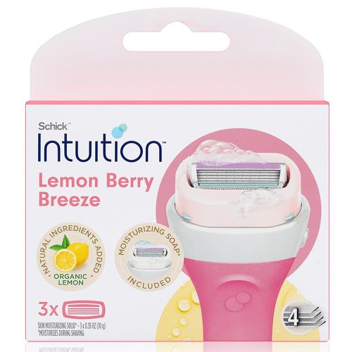 Schick Intuition Lemon Berry Breeze 3 X 4 Blades