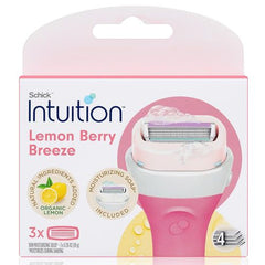 Schick Intuition Lemon Berry Breeze 3 X 4 Blades