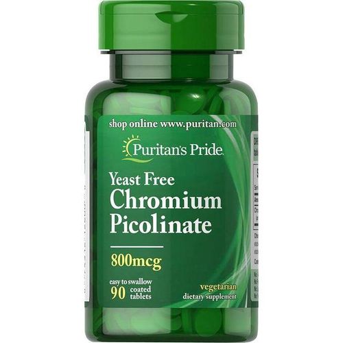 Puritan's Pride Yeast Free Chromium Picolinate 800mcg - 90 Tablets