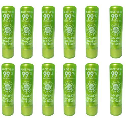 Tanako Aloe Vera Care Long Lasting Nutritious Lip Balm - 12 Pcs