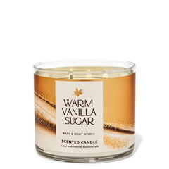 Bath & Body Works Warm Vanilla Sugar 3 Wick Scented Candle - 411g