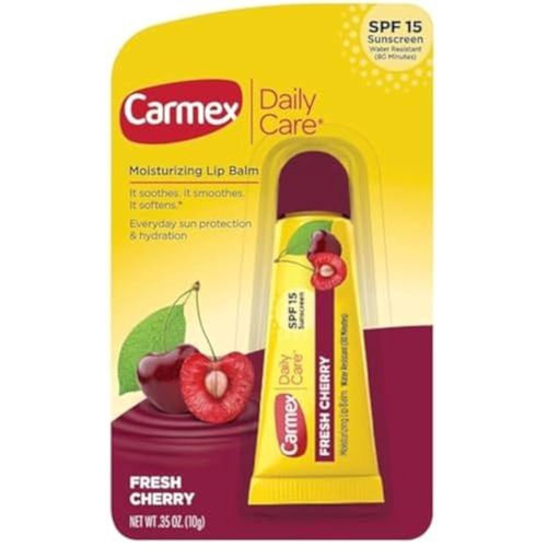 Carmex Fresh Cherry Daily Care Moisturizing Lip Balm SPF 15 Sunscreen 10g
