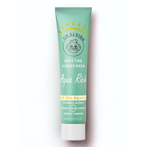 Dr Elvish Anti Tan Sunscreen Aqua Rich intensive Defence 60 Ml (SPF 50+/PA++++)