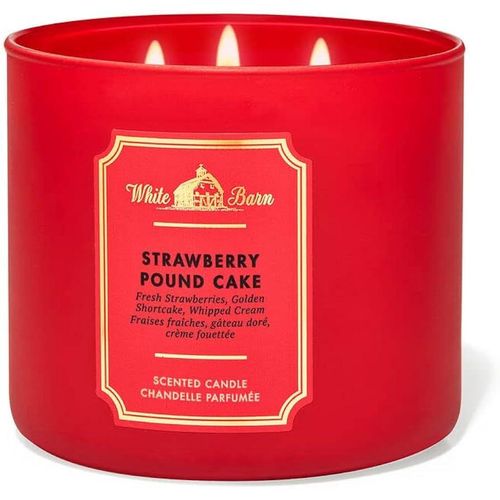 Bath & Body Works Strawberry Pound Cake 3-Wick Candle 411g