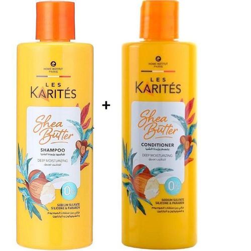 Les Karites Shea Butter Deep Moisturizing Shampoo 400ml + Conditioner 400ml