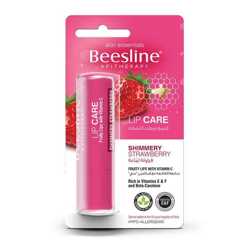 Beesline Shimmery Strawberry Lip Care - 4g