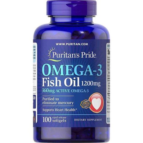 Puritan'S Pride Omega-3 Fish Oil 1200mg 100 Softgels
