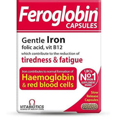 Feroglobin Gentle Iron Folic Acid, Vitamin B12 30 Capsules