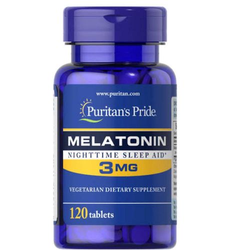 Puritan'S Pride Melatonin Nighttime Sleep Aid 3mg 120 Tablets