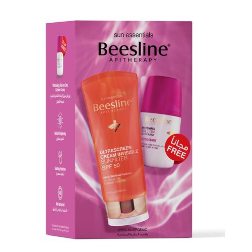 Beesline Ultrascreen Cream Invisible Sunfilter SPF50 60ml + Cotton Candy Roll-On Deodorant 50ml