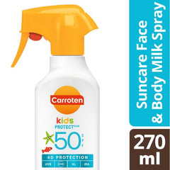 Carroten Kids Protect Plus Suncare Face & Body Milk Spray SPF50 270ml