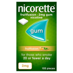 Nicorette Fruitfusion 2mg Gum Nicotine 105 Pieces