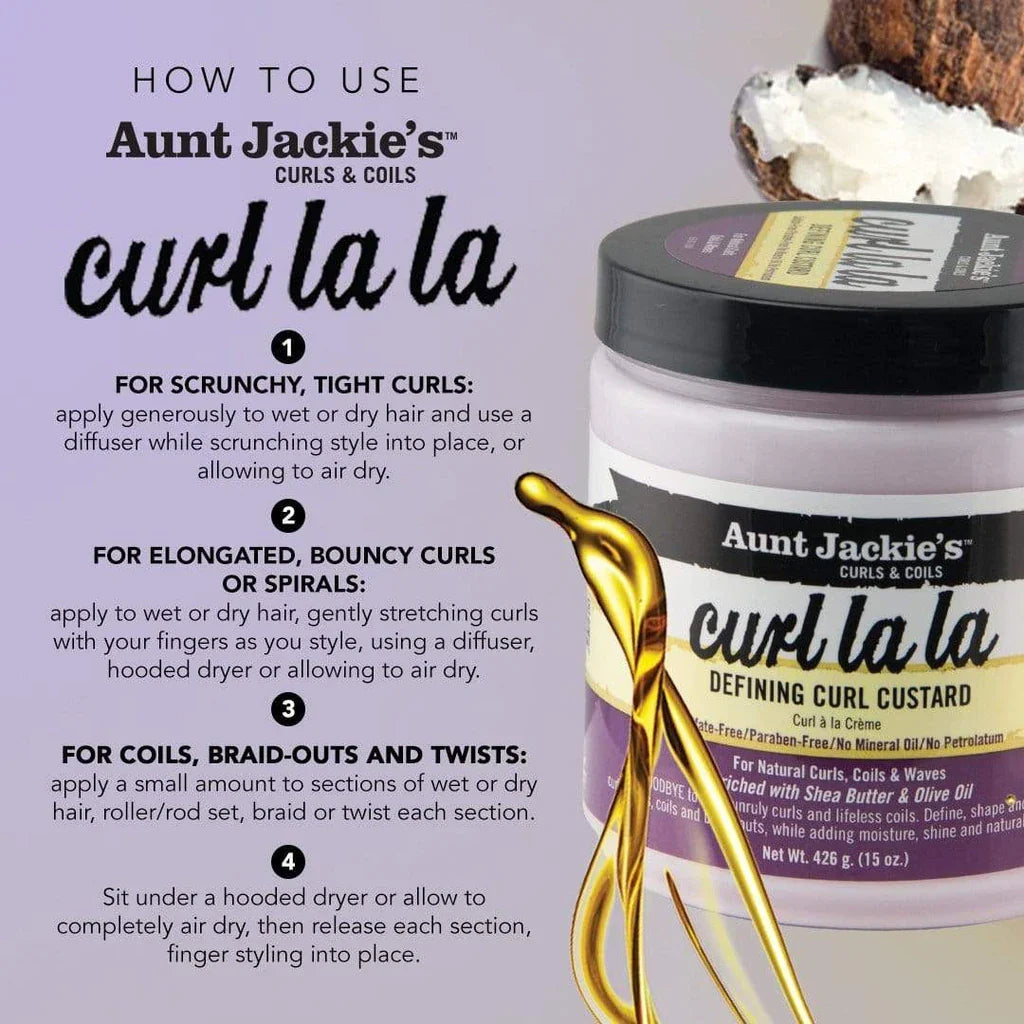 Aunt Jackie's Curl La La Lightweight Curl Defining Custard - 426 gm
