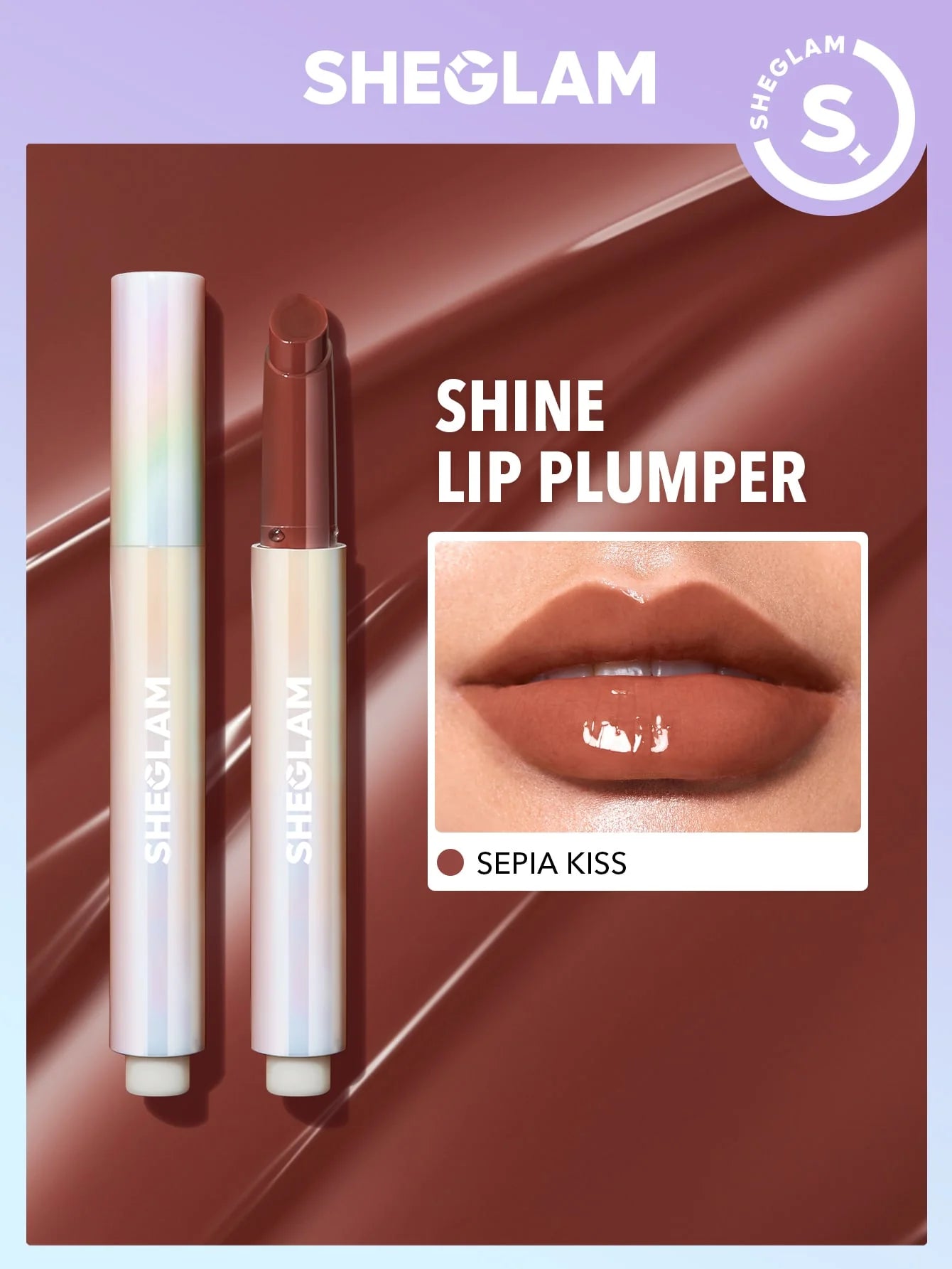 SHEGLAM Sepia Kiss Pout Perfect Shine Lip Plumper - 2g