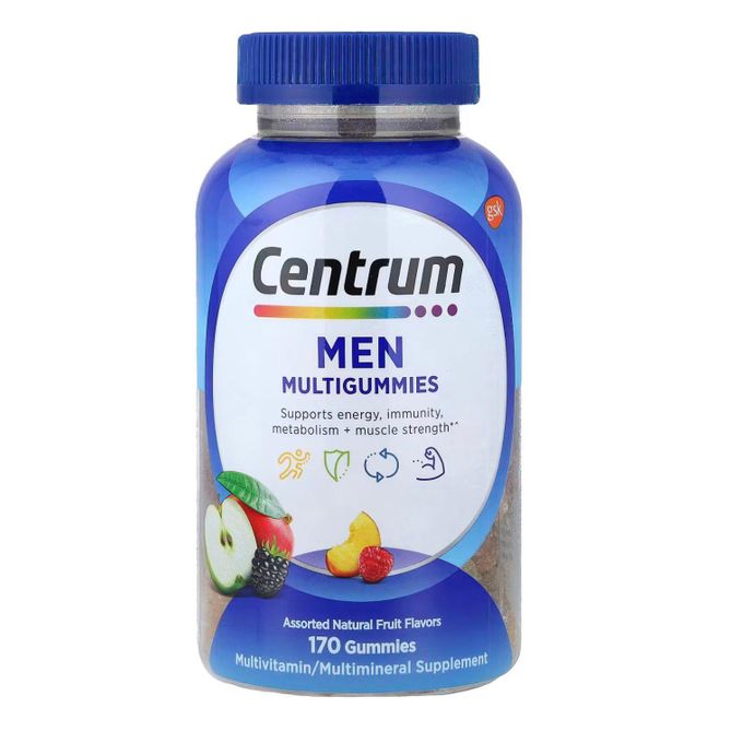 Centrum Men Multigummies Assorted Natural Fruit Flavors 170 Gummies