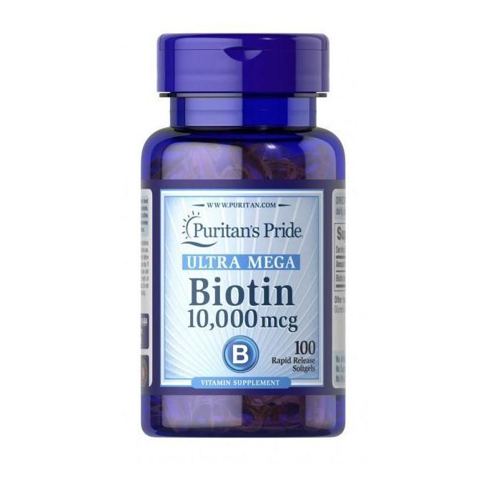 Puritan'S Pride Ultra Mega Biotin 10,000 Mcg 100 Capsules