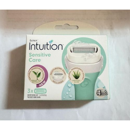 Schick Intuition Sensitive Care 3 X 4 Blades Organic Alo Vera