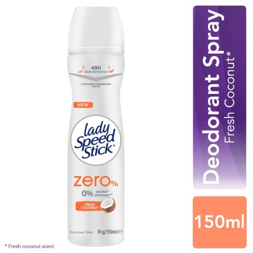 Lady Speed Stick Fresh Coconut Zero Alcohol Deodorant Spray 150ml