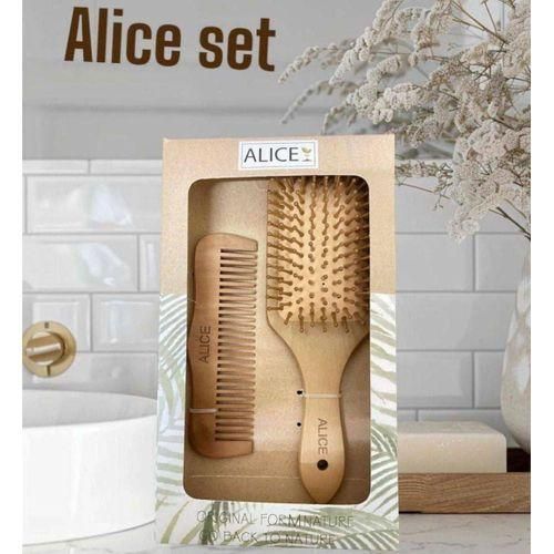 ALICE Brush & Comb Wooden Set