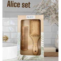 ALICE Brush & Comb Wooden Set