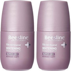 Beesline Whitening Roll On Deodorant Super Dry Powder Soft Offer 2*50ml