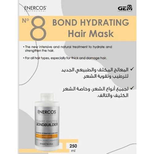 ENERCOS smart system bond builder N.8 bond hydrating hair mask 250ml