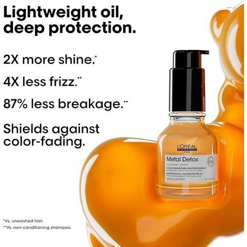 L'Oreal Metal Detox Oil Serum for Hair Breakage & Hair Color 50ml