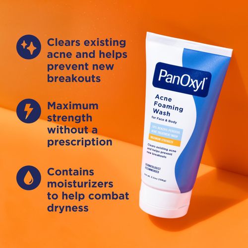 PanOxyl Acne Foaming Wash 10% Benzoyl Peroxide Treatment - 156g