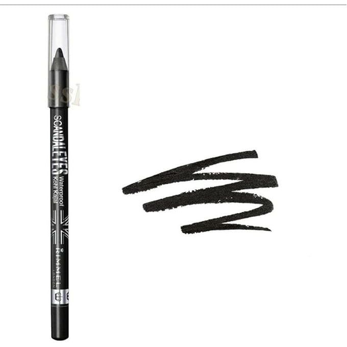 Rimmel Scandaleyes Waterproof Kohl Kajal Pencil Eyeliner, 01 Black