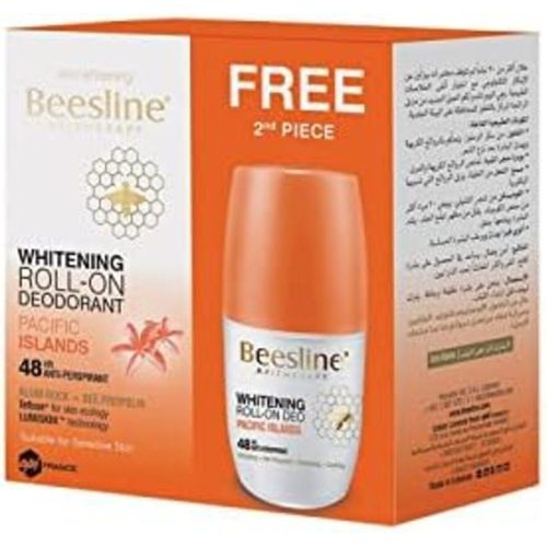 Beesline Whitening Roll-On Deodorant Pacific Island 2x50ml offer 1+1