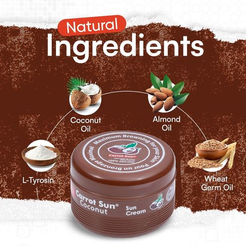 Carrot Coconut Sun Cream Maximum Browning for Your Skin 350ml