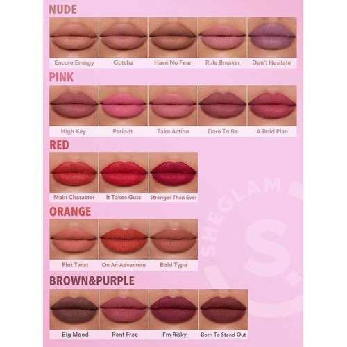 SHEGLAM Take Action Dynamatte Boom Long-Lasting Matte Lipstick 2.7g