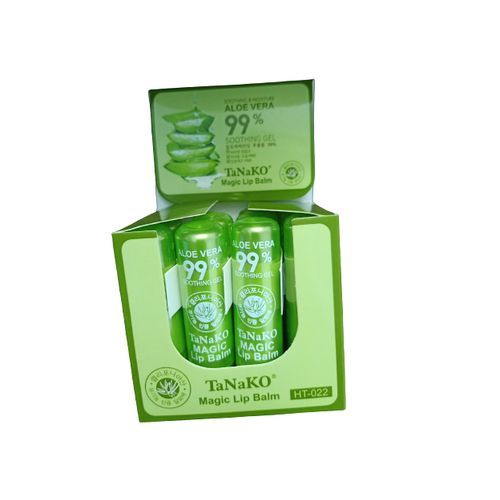 Tanako Aloe Vera Care Long Lasting Nutritious Lip Balm - 12 Pcs