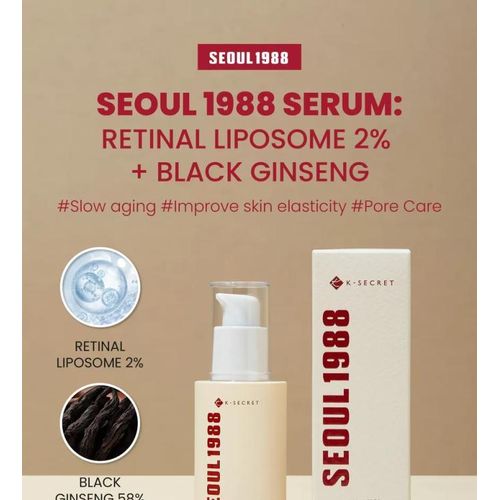 Seoul K-secret 1988 Retinal Liposome 2% + Black Ginseng Serum 30ml