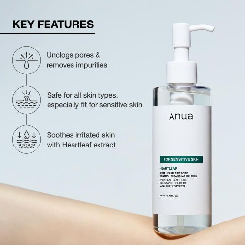 Anua Heartleaf Pore Control Cleansing Oil Mild For Sensitive Skin 200ml