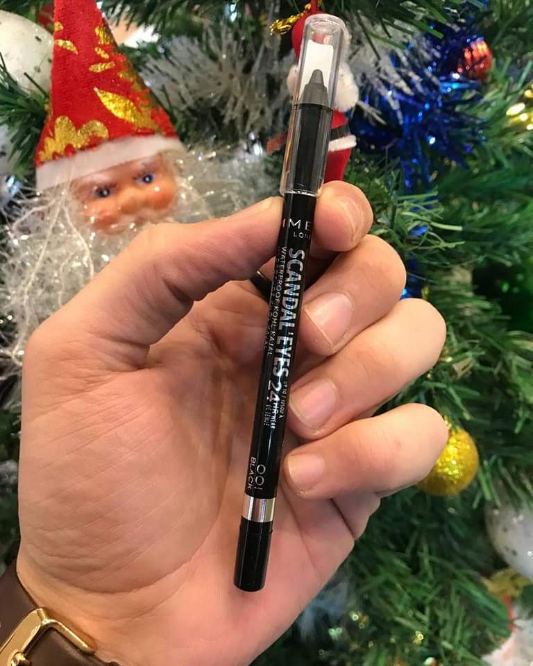 Rimmel Scandaleyes Waterproof Kohl Kajal Pencil Eyeliner, 01 Black