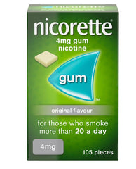 Nicorette Original Flavour 4mg Nicotine Gum - 105 Pieces