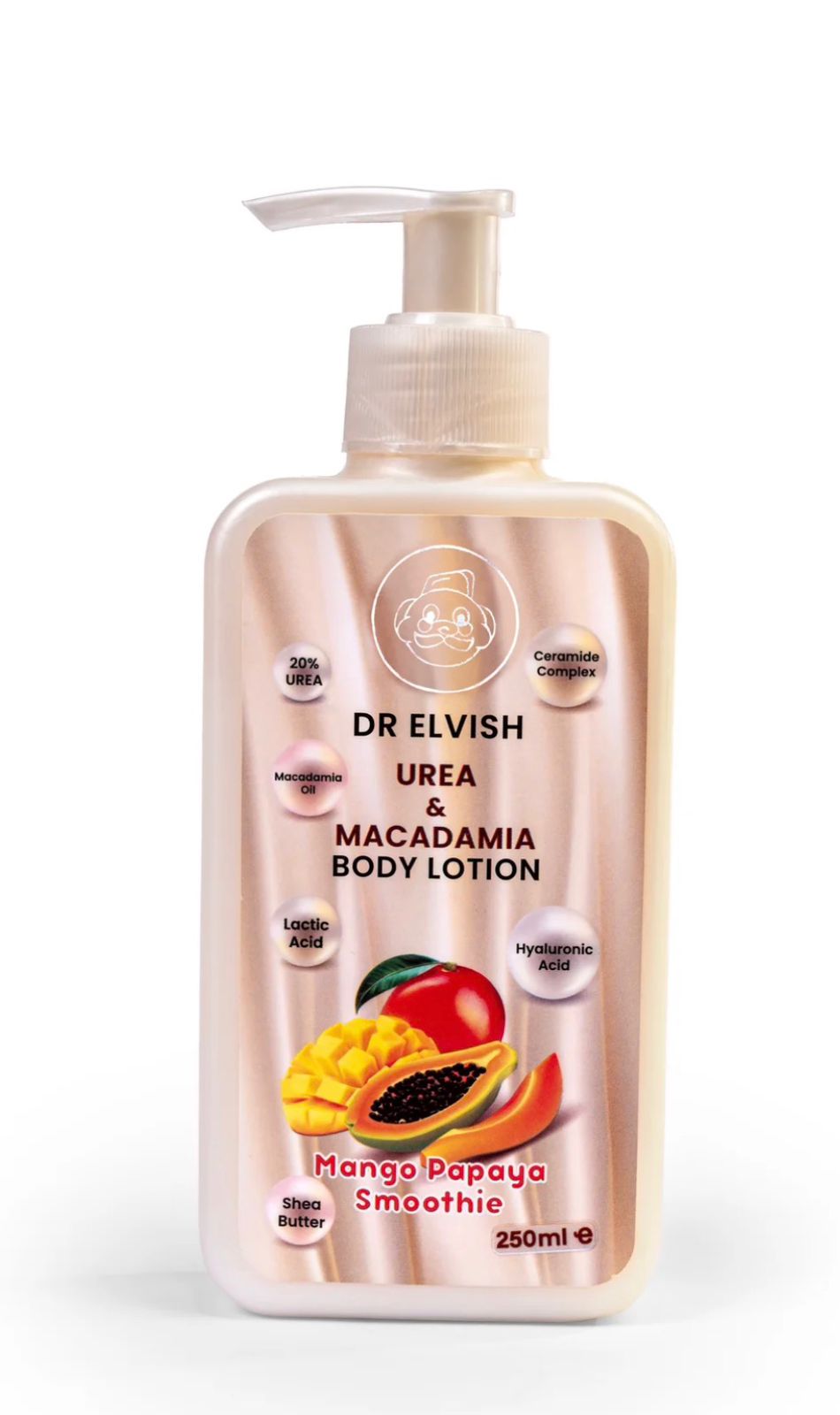 Dr Elvish Urea & Macadamia Mango Papaya Smoothie Body Lotion 250ml