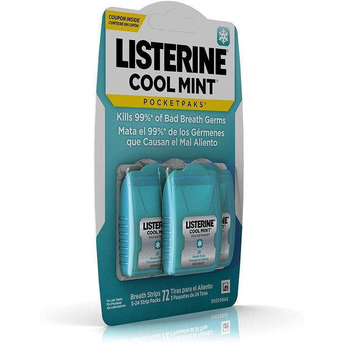 Listerine Cool Mint Pocketpaks - 72 Strips
