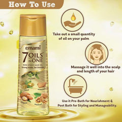 Emami 7 Oils In One Non Sticky Hair Oil 4 - 200ml