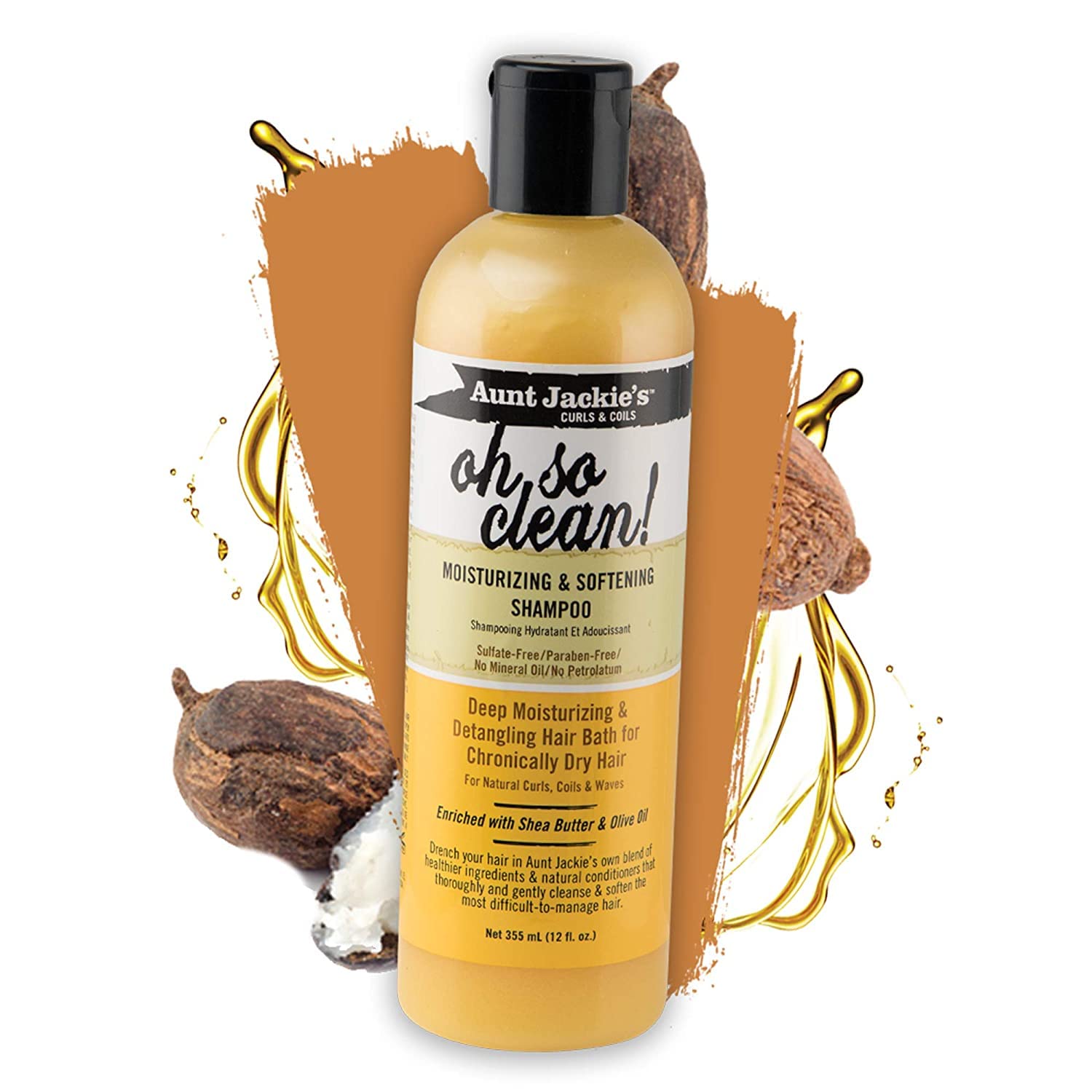 Aunt Jackie'S oh so clean moisturizing & softening shampoo 355ml