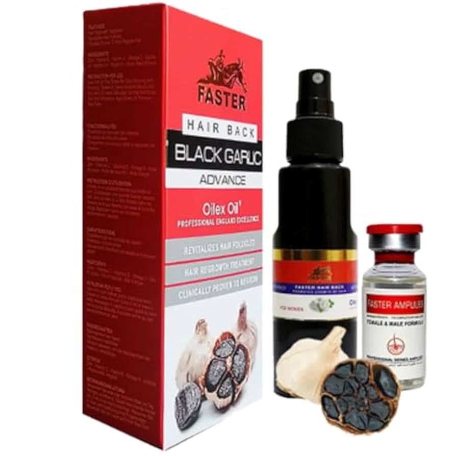 Faster Black Garlic Advance Oil Hair Back For Women 100ml
