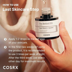 Cosrx Retinol 0.5 Vitamin E + Squalane Serum 20ml