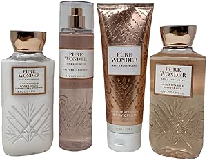 Bath & Body Works PURE WONDER Deluxe Gift Set - Fragrance Mist - Body Cream - Body Lotion - Shower Gel - Full Size