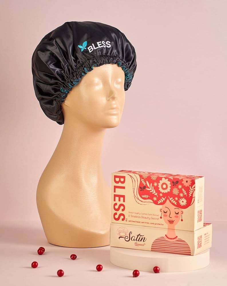 Bless Pink Satin Bonnet Multi Color