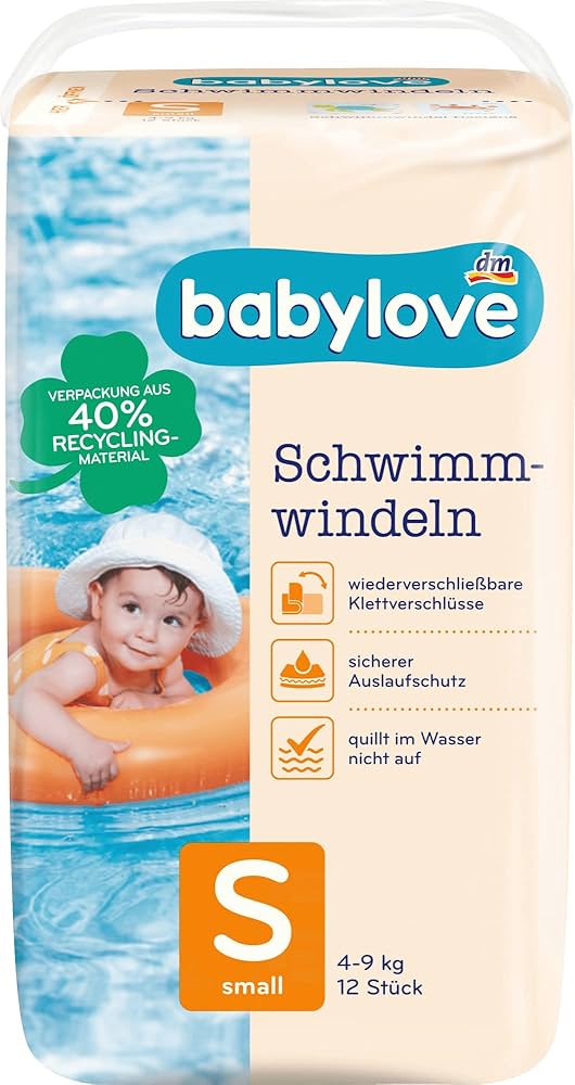 Dm Babylove Swimming Diapers Small 4-9 kg Pack of 12